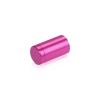 (Set of 4) 5/8'' Diameter X 1'' Barrel Length, Affordable Aluminum Standoffs, Rosy Pink Anodized Finish Standoff and (4) 2208Z Screw and (4) LANC1 Anchor for concrete/drywall (For Inside/Outside) [Required Material Hole Size: 7/16'']