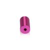 5/8'' Diameter X 1'' Barrel Length, Affordable Aluminum Standoffs, Rosy Pink Anodized Finish Easy Fasten Standoff (For Inside / Outside use) [Required Material Hole Size: 7/16'']