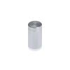 5/8'' Diameter X 1'' Barrel Length, Affordable Aluminum Standoffs, Silver Anodized Finish Easy Fasten Standoff (For Inside / Outside use) [Required Material Hole Size: 7/16'']