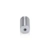 5/8'' Diameter X 1'' Barrel Length, Affordable Aluminum Standoffs, Silver Anodized Finish Easy Fasten Standoff (For Inside / Outside use) [Required Material Hole Size: 7/16'']