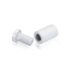 5/8'' Diameter X 1'' Barrel Length, Affordable Aluminum Standoffs, White Coated Finish Easy Fasten Standoff (For Inside / Outside use) [Required Material Hole Size: 7/16'']