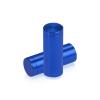 5/8'' Diameter X 1-1/2'' Barrel Length, Affordable Aluminum Standoffs, Blue Anodized Finish Easy Fasten Standoff (For Inside / Outside use) [Required Material Hole Size: 7/16'']