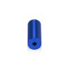 (Set of 4) 5/8'' Diameter X 1-1/2'' Barrel Length, Affordable Aluminum Standoffs, Blue Anodized Finish Standoff and (4) 2208Z Screw and (4) LANC1 Anchor for concrete/drywall (For Inside/Outside) [Required Material Hole Size: 7/16'']