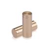 (Set of 4) 5/8'' Diameter X 1-1/2'' Barrel Length, Affordable Aluminum Standoffs, Champagne Anodized Finish Standoff and (4) 2208Z Screw and (4) LANC1 Anchor for concrete/drywall (For Inside/Outside) [Required Material Hole Size: 7/16'']