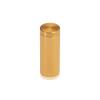 5/8'' Diameter X 1-1/2'' Barrel Length, Affordable Aluminum Standoffs, Gold Anodized Finish Easy Fasten Standoff (For Inside / Outside use) [Required Material Hole Size: 7/16'']