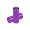 (Set of 4) 5/8'' Diameter X 1-1/2'' Barrel Length, Affordable Aluminum Standoffs, Purple Anodized Finish Standoff and (4) 2208Z Screw and (4) LANC1 Anchor for concrete/drywall (For Inside/Outside) [Required Material Hole Size: 7/16'']