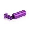 (Set of 4) 5/8'' Diameter X 1-1/2'' Barrel Length, Affordable Aluminum Standoffs, Purple Anodized Finish Standoff and (4) 2208Z Screw and (4) LANC1 Anchor for concrete/drywall (For Inside/Outside) [Required Material Hole Size: 7/16'']