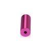 (Set of 4) 5/8'' Diameter X 1-1/2'' Barrel Length, Affordable Aluminum Standoffs, Rosy Pink Anodized Finish Standoff and (4) 2208Z Screw and (4) LANC1 Anchor for concrete/drywall (For Inside/Outside) [Required Material Hole Size: 7/16'']