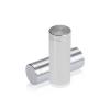 (Set of 4) 5/8'' Diameter X 1-1/2'' Barrel Length, Affordable Aluminum Standoffs, Silver Anodized Finish Standoff and (4) 2208Z Screw and (4) LANC1 Anchor for concrete/drywall (For Inside/Outside) [Required Material Hole Size: 7/16'']