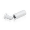(Set of 4) 5/8'' Diameter X 1-1/2'' Barrel Length, Affordable Aluminum Standoffs, White Coated Finish Standoff and (4) 2208Z Screw and (4) LANC1 Anchor for concrete/drywall (For Inside/Outside) [Required Material Hole Size: 7/16'']