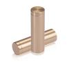 (Set of 4) 5/8'' Diameter X 2'' Barrel Length, Affordable Aluminum Standoffs, Champagne Anodized Finish Standoff and (4) 2208Z Screw and (4) LANC1 Anchor for concrete/drywall (For Inside/Outside) [Required Material Hole Size: 7/16'']