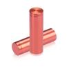 (Set of 4) 5/8'' Diameter X 2'' Barrel Length, Affordable Aluminum Standoffs, Copper Anodized Finish Standoff and (4) 2208Z Screw and (4) LANC1 Anchor for concrete/drywall (For Inside/Outside) [Required Material Hole Size: 7/16'']