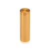 (Set of 4) 5/8'' Diameter X 2'' Barrel Length, Affordable Aluminum Standoffs, Gold Anodized Finish Standoff and (4) 2208Z Screw and (4) LANC1 Anchor for concrete/drywall (For Inside/Outside) [Required Material Hole Size: 7/16'']