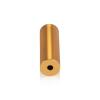 (Set of 4) 5/8'' Diameter X 2'' Barrel Length, Affordable Aluminum Standoffs, Gold Anodized Finish Standoff and (4) 2208Z Screw and (4) LANC1 Anchor for concrete/drywall (For Inside/Outside) [Required Material Hole Size: 7/16'']