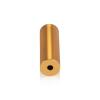 5/8'' Diameter X 2'' Barrel Length, Affordable Aluminum Standoffs, Gold Anodized Finish Easy Fasten Standoff (For Inside / Outside use) [Required Material Hole Size: 7/16'']