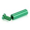 5/8'' Diameter X 2'' Barrel Length, Affordable Aluminum Standoffs, Green Anodized Finish Easy Fasten Standoff (For Inside / Outside use) [Required Material Hole Size: 7/16'']