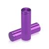 5/8'' Diameter X 2'' Barrel Length, Affordable Aluminum Standoffs, Purple Anodized Finish Easy Fasten Standoff (For Inside / Outside use) [Required Material Hole Size: 7/16'']