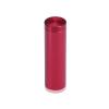 (Set of 4) 5/8'' Diameter X 2'' Barrel Length, Affordable Aluminum Standoffs, Cherry Red Anodized Finish Standoff and (4) 2208Z Screw and (4) LANC1 Anchor for concrete/drywall (For Inside/Outside) [Required Material Hole Size: 7/16'']