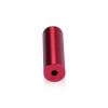 5/8'' Diameter X 2'' Barrel Length, Affordable Aluminum Standoffs, Cherry Red Anodized Finish Easy Fasten Standoff (For Inside / Outside use) [Required Material Hole Size: 7/16'']