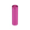 5/8'' Diameter X 2'' Barrel Length, Affordable Aluminum Standoffs, Rosy Pink Anodized Finish Easy Fasten Standoff (For Inside / Outside use) [Required Material Hole Size: 7/16'']