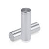 5/8'' Diameter X 2'' Barrel Length, Affordable Aluminum Standoffs, Silver Anodized Finish Easy Fasten Standoff (For Inside / Outside use) [Required Material Hole Size: 7/16'']