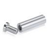 5/8'' Diameter X 2'' Barrel Length, Affordable Aluminum Standoffs, Silver Anodized Finish Easy Fasten Standoff (For Inside / Outside use) [Required Material Hole Size: 7/16'']