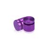 (Set of 4) 3/4'' Diameter X 1/2'' Barrel Length, Affordable Aluminum Standoffs, Purple Anodized Finish Standoff and (4) 2216Z Screws and (4) LANC1 Anchors for concrete/drywall (For Inside/Outside) [Required Material Hole Size: 7/16'']