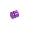 (Set of 4) 3/4'' Diameter X 1/2'' Barrel Length, Affordable Aluminum Standoffs, Purple Anodized Finish Standoff and (4) 2216Z Screws and (4) LANC1 Anchors for concrete/drywall (For Inside/Outside) [Required Material Hole Size: 7/16'']
