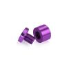 3/4'' Diameter X 1/2'' Barrel Length, Affordable Aluminum Standoffs, Purple Anodized Finish Easy Fasten Standoff (For Inside / Outside use) [Required Material Hole Size: 7/16'']