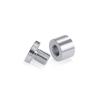3/4'' Diameter X 1/2'' Barrel Length, Affordable Aluminum Standoffs, Silver Anodized Finish Easy Fasten Standoff (For Inside / Outside use) [Required Material Hole Size: 7/16'']