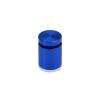 3/4'' Diameter X 3/4'' Barrel Length, Affordable Aluminum Standoffs, Blue Anodized Finish Easy Fasten Standoff (For Inside / Outside use) [Required Material Hole Size: 7/16'']