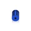 (Set of 4) 3/4'' Diameter X 3/4'' Barrel Length, Affordable Aluminum Standoffs, Blue Anodized Finish Standoff and (4) 2216Z Screws and (4) LANC1 Anchors for concrete/drywall (For Inside/Outside) [Required Material Hole Size: 7/16'']