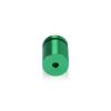 (Set of 4) 3/4'' Diameter X 3/4'' Barrel Length, Affordable Aluminum Standoffs, Green Anodized Finish Standoff and (4) 2216Z Screws and (4) LANC1 Anchors for concrete/drywall (For Inside/Outside) [Required Material Hole Size: 7/16'']