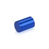 3/4'' Diameter X 1'' Barrel Length, Affordable Aluminum Standoffs, Blue Anodized Finish Easy Fasten Standoff (For Inside / Outside use) [Required Material Hole Size: 7/16'']