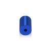 3/4'' Diameter X 1'' Barrel Length, Affordable Aluminum Standoffs, Blue Anodized Finish Easy Fasten Standoff (For Inside / Outside use) [Required Material Hole Size: 7/16'']