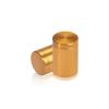 3/4'' Diameter X 1'' Barrel Length, Affordable Aluminum Standoffs, Gold Anodized Finish Easy Fasten Standoff (For Inside / Outside use) [Required Material Hole Size: 7/16'']