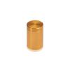 3/4'' Diameter X 1'' Barrel Length, Affordable Aluminum Standoffs, Gold Anodized Finish Easy Fasten Standoff (For Inside / Outside use) [Required Material Hole Size: 7/16'']