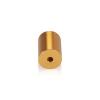 3/4'' Diameter X 1'' Barrel Length, Affordable Aluminum Standoffs, Gold Anodized Finish Easy Fasten Standoff (For Inside / Outside use) [Required Material Hole Size: 7/16'']