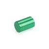 3/4'' Diameter X 1'' Barrel Length, Affordable Aluminum Standoffs, Green Anodized Finish Easy Fasten Standoff (For Inside / Outside use) [Required Material Hole Size: 7/16'']