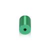 (Set of 4) 3/4'' Diameter X 1'' Barrel Length, Affordable Aluminum Standoffs, Green Anodized Finish Standoff and (4) 2216Z Screws and (4) LANC1 Anchors for concrete/drywall (For Inside/Outside) [Required Material Hole Size: 7/16'']