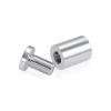 3/4'' Diameter X 1'' Barrel Length, Affordable Aluminum Standoffs, Silver Anodized Finish Easy Fasten Standoff (For Inside / Outside use) [Required Material Hole Size: 7/16'']