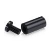 3/4'' Diameter X 1-1/2'' Barrel Length, Affordable Aluminum Standoffs, Black Anodized Finish Easy Fasten Standoff (For Inside / Outside use) [Required Material Hole Size: 7/16'']