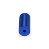 (Set of 4) 3/4'' Diameter X 1-1/2'' Barrel Length, Affordable Aluminum Standoffs, Blue Anodized Finish Standoff and (4) 2216Z Screws and (4) LANC1 Anchors for concrete/drywall (For Inside/Outside) [Required Material Hole Size: 7/16'']