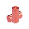 3/4'' Diameter X 1-1/2'' Barrel Length, Affordable Aluminum Standoffs, Copper Anodized Finish Easy Fasten Standoff (For Inside / Outside use) [Required Material Hole Size: 7/16'']