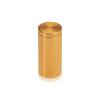 3/4'' Diameter X 1-1/2'' Barrel Length, Affordable Aluminum Standoffs, Gold Anodized Finish Easy Fasten Standoff (For Inside / Outside use) [Required Material Hole Size: 7/16'']