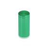 (Set of 4) 3/4'' Diameter X 1-1/2'' Barrel Length, Affordable Aluminum Standoffs, Green Anodized Finish Standoff and (4) 2216Z Screws and (4) LANC1 Anchors for concrete/drywall (For Inside/Outside) [Required Material Hole Size: 7/16'']