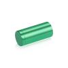 (Set of 4) 3/4'' Diameter X 1-1/2'' Barrel Length, Affordable Aluminum Standoffs, Green Anodized Finish Standoff and (4) 2216Z Screws and (4) LANC1 Anchors for concrete/drywall (For Inside/Outside) [Required Material Hole Size: 7/16'']