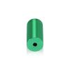(Set of 4) 3/4'' Diameter X 1-1/2'' Barrel Length, Affordable Aluminum Standoffs, Green Anodized Finish Standoff and (4) 2216Z Screws and (4) LANC1 Anchors for concrete/drywall (For Inside/Outside) [Required Material Hole Size: 7/16'']