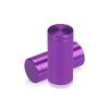 (Set of 4) 3/4'' Diameter X 1-1/2'' Barrel Length, Affordable Aluminum Standoffs, Purple Anodized Finish Standoff and (4) 2216Z Screws and (4) LANC1 Anchors for concrete/drywall (For Inside/Outside) [Required Material Hole Size: 7/16'']