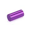 (Set of 4) 3/4'' Diameter X 1-1/2'' Barrel Length, Affordable Aluminum Standoffs, Purple Anodized Finish Standoff and (4) 2216Z Screws and (4) LANC1 Anchors for concrete/drywall (For Inside/Outside) [Required Material Hole Size: 7/16'']
